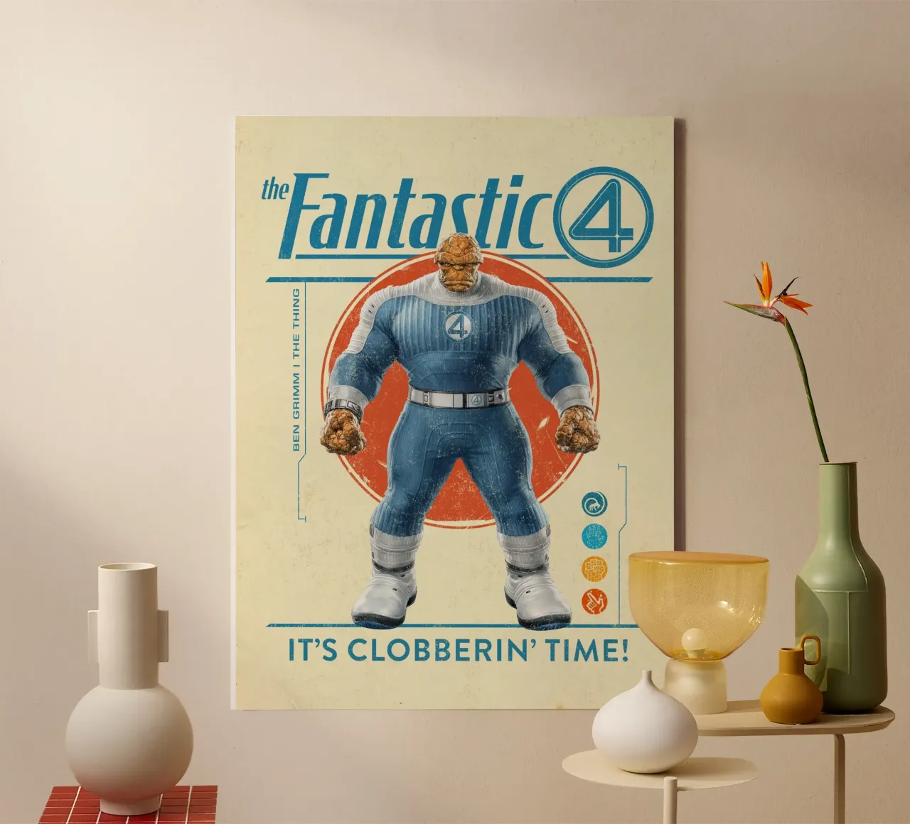 It’s Clobberin’ Time! Leinwand mit Schattenfugenrahmen von FANTASTIC 4 by JUNIQE