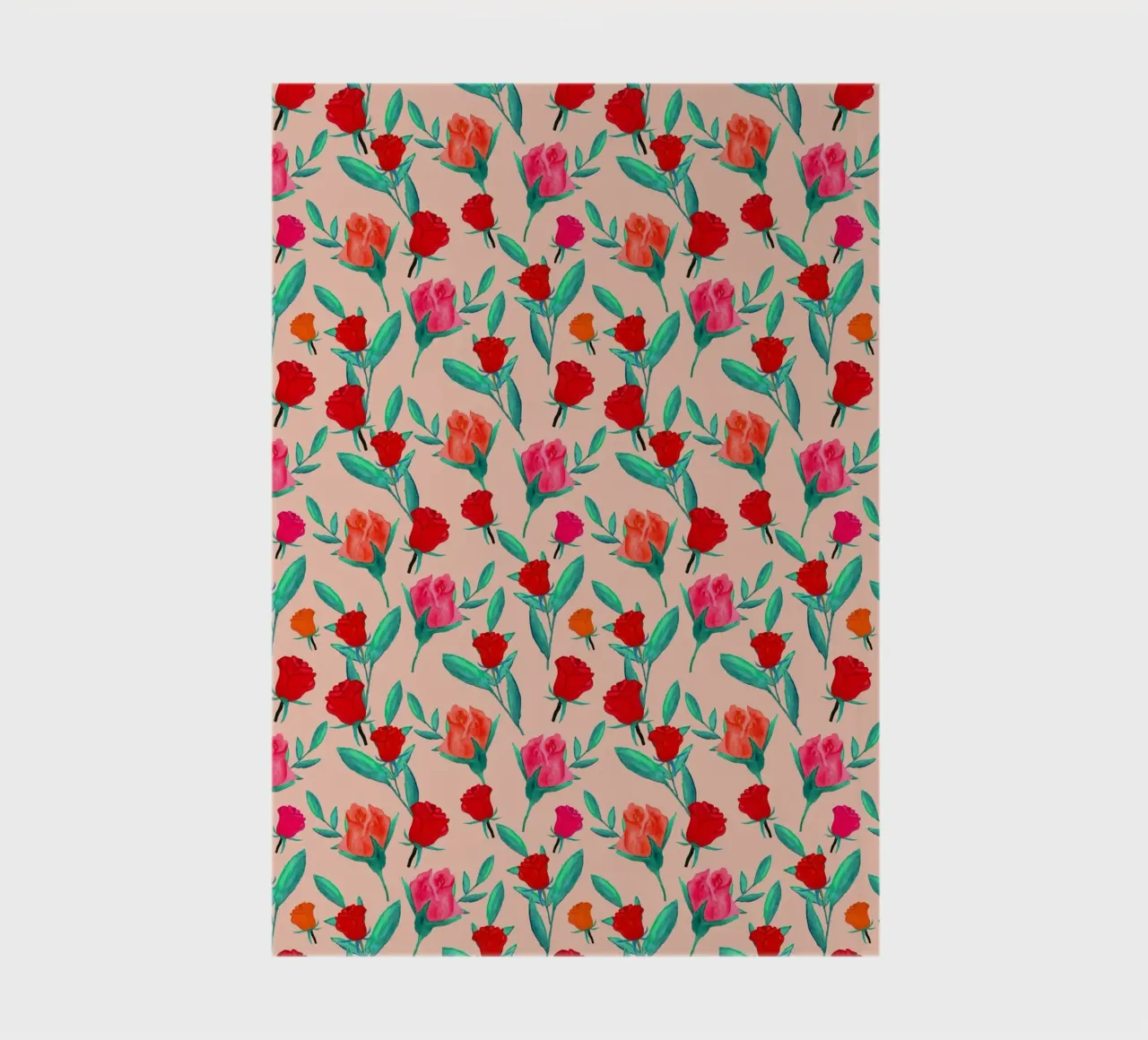 Rosebud Print Peachy Bloom notebook by SilverPegasus