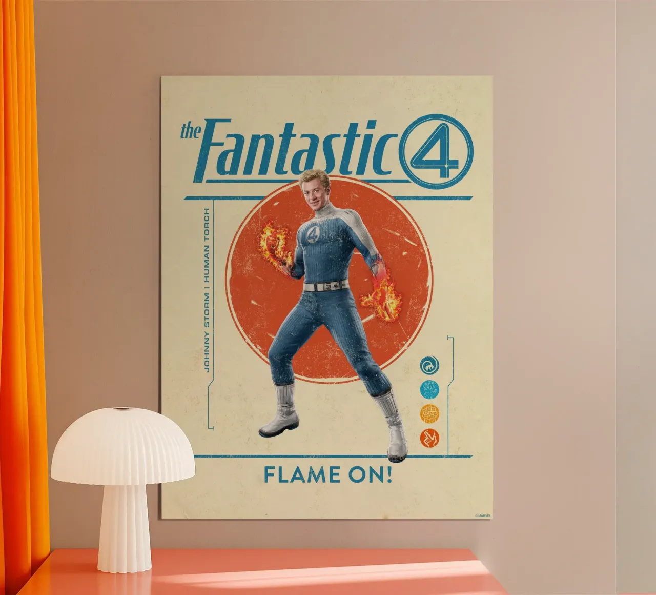 Fantastic 4 - Flame On! poster con telaio in plastica da FANTASTIC 4 by JUNIQE