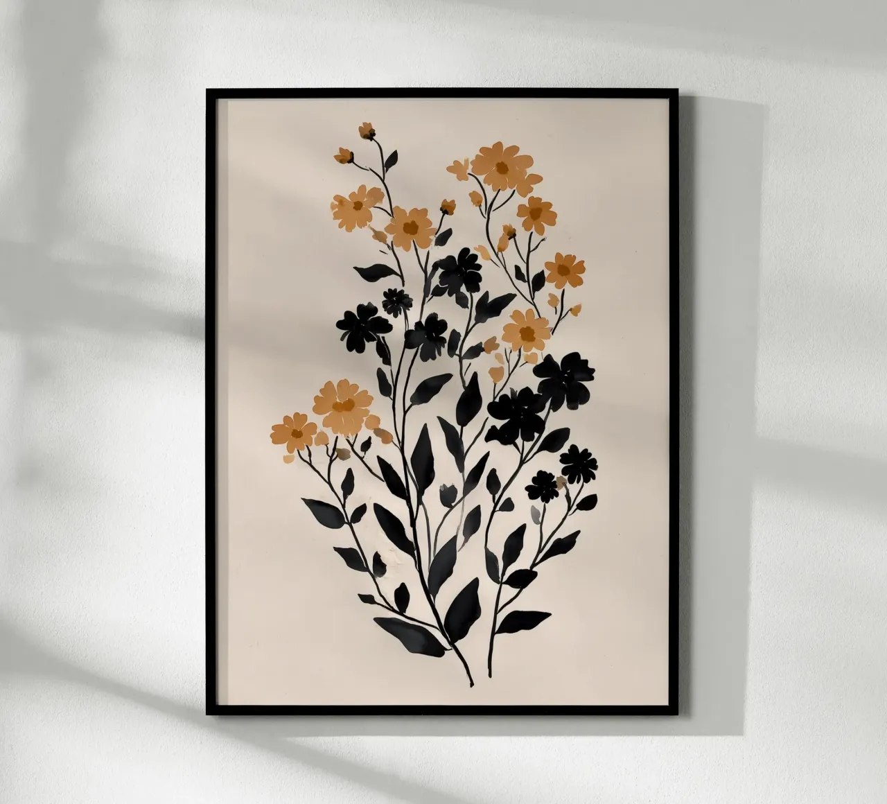Silhouette d'oro poster con telaio in alluminio da Seed & Signal
