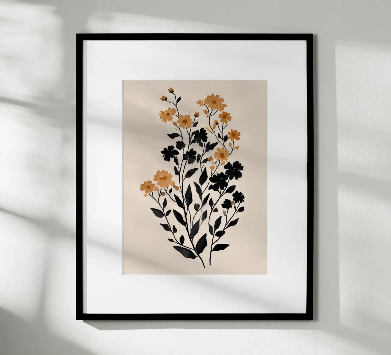 Silhouette d'oro poster con telaio in alluminio da Seed & Signal