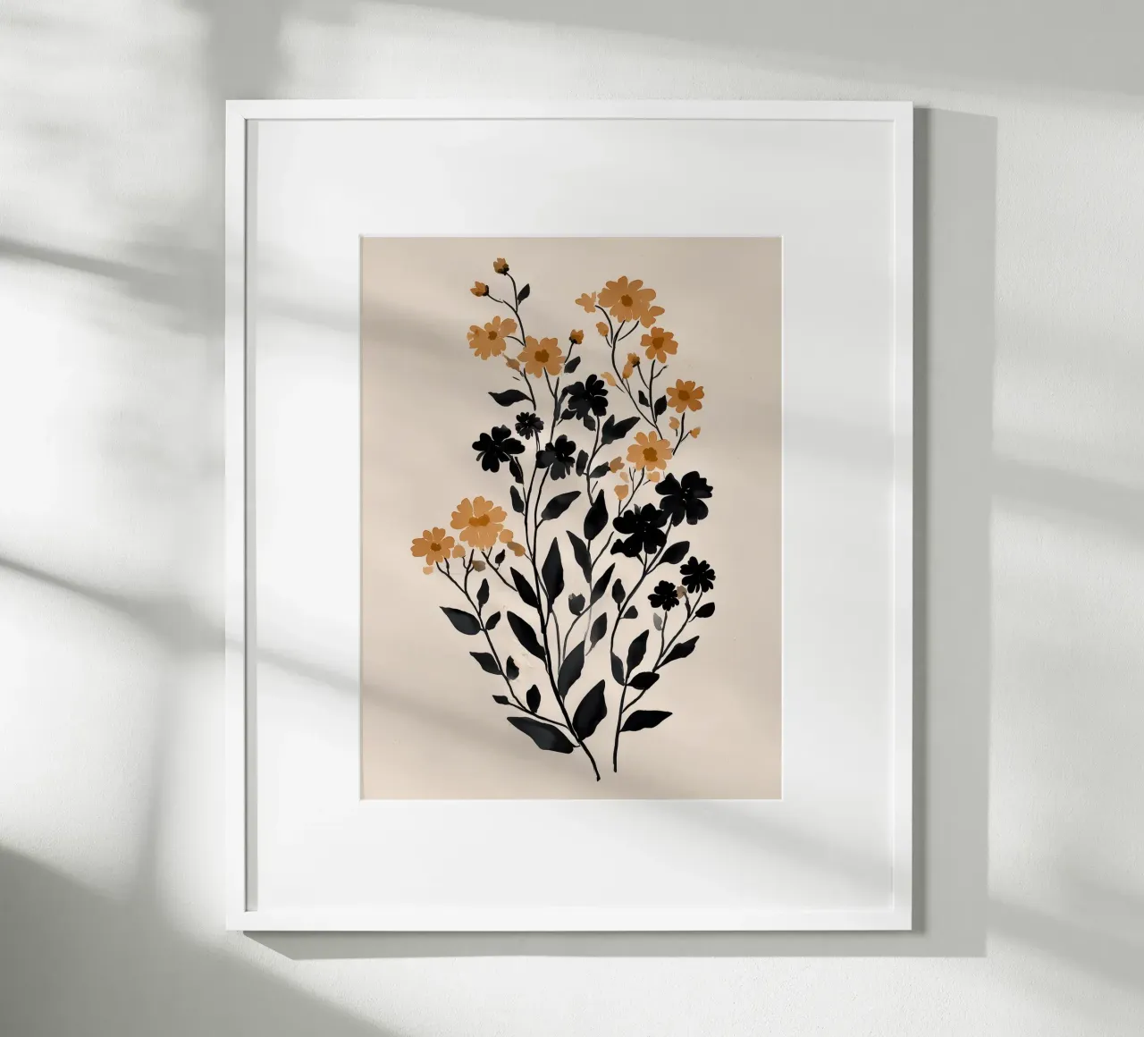 Silhouette d'oro poster con telaio in alluminio da Seed & Signal