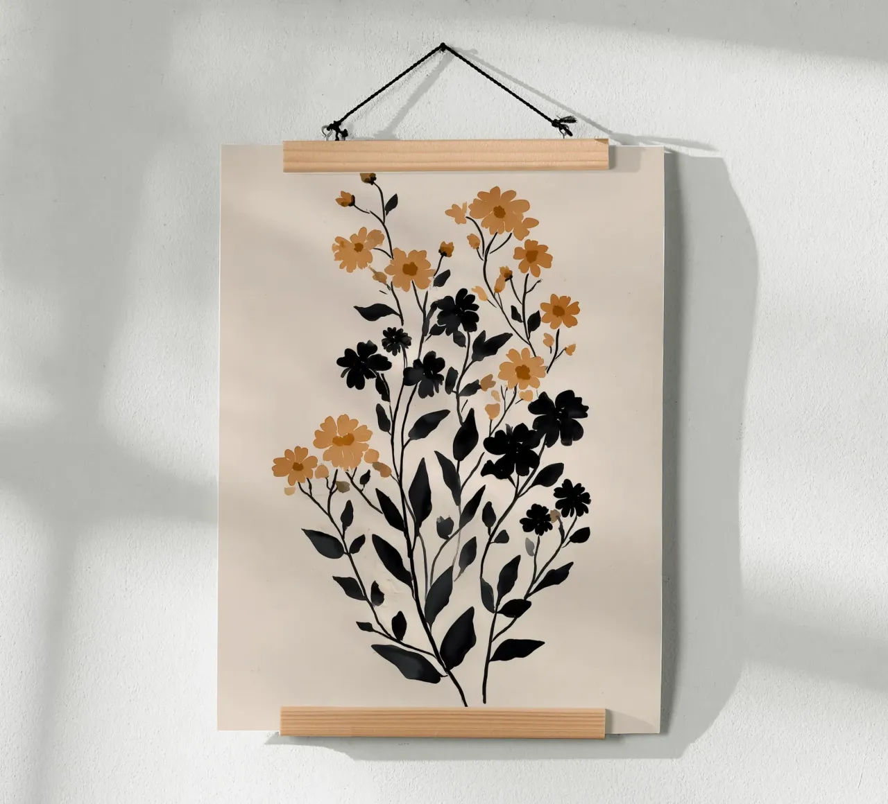 Silhouette d'oro poster con telaio in alluminio da Seed & Signal