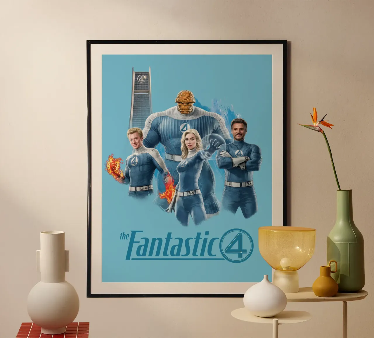 Fantastic 4 - vereint! poster con telaio in legno da FANTASTIC 4 by JUNIQE