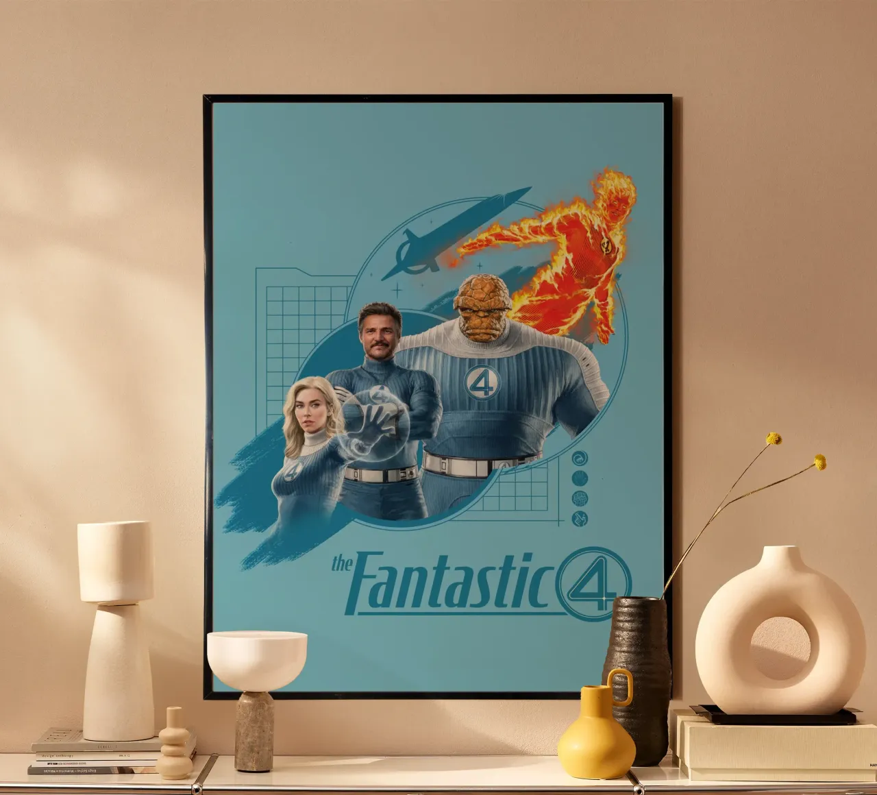 Fantastic 4 - das neue Team! poster con telaio in alluminio da FANTASTIC 4 by JUNIQE