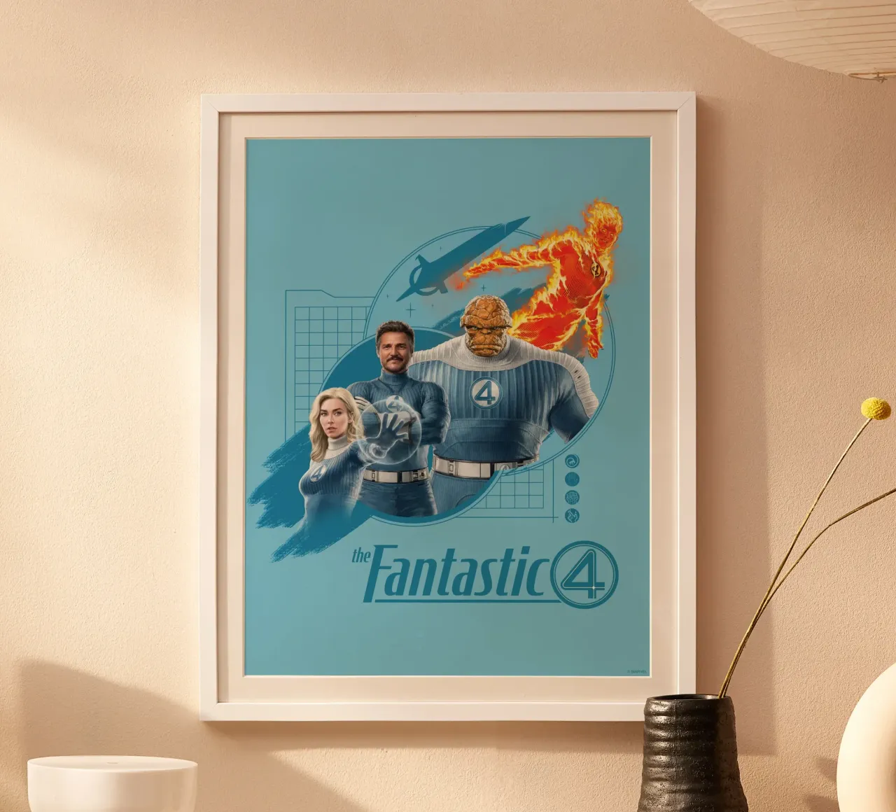 Fantastic 4 - das neue Team! poster con telaio in alluminio da FANTASTIC 4 by JUNIQE