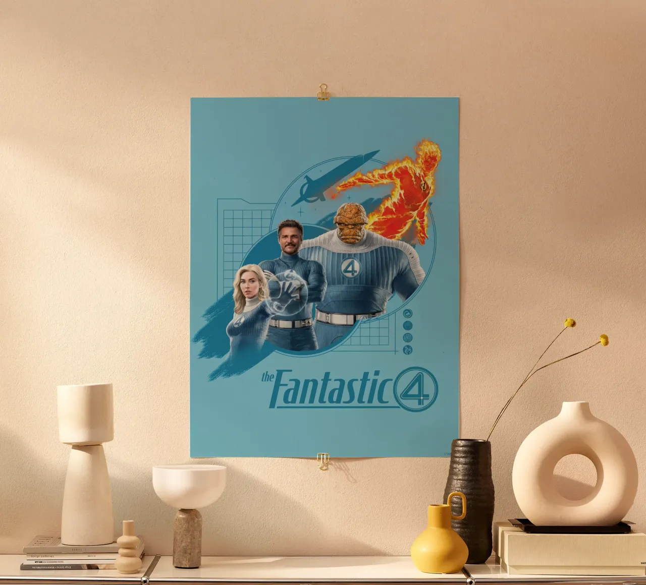 Fantastic 4 - das neue Team! poster con telaio in alluminio da FANTASTIC 4 by JUNIQE