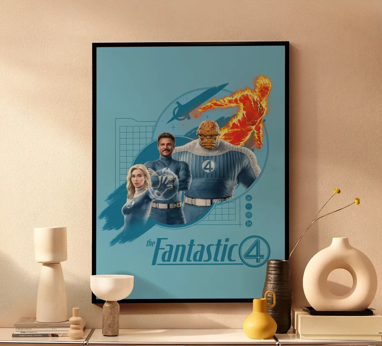 Fantastic 4 - das neue Team! poster con telaio in alluminio da FANTASTIC 4 by JUNIQE