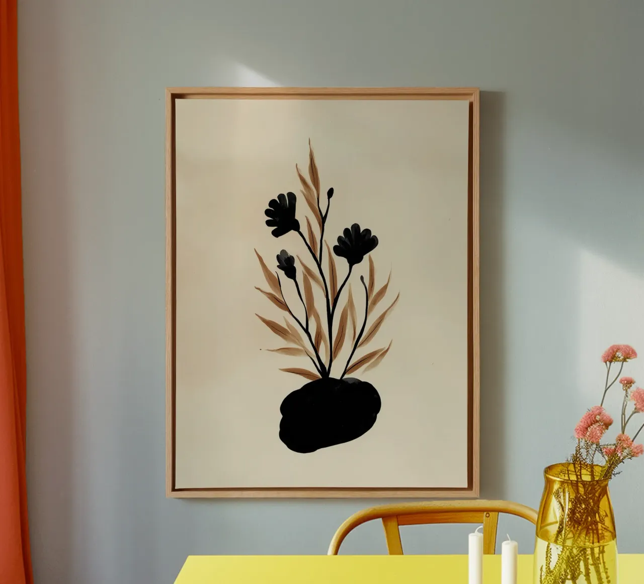 Gewortelde mijmering canvas met Baklijst van Seed & Signal