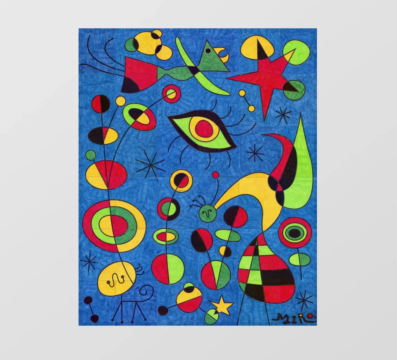 Joan Miro Stelle e occhi telo in pvc da The Bakulans