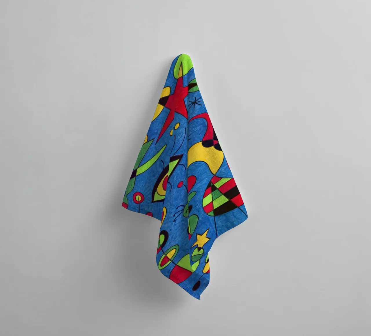 Joan Miro Étoiles et yeux serviette de bain de The Bakulans
