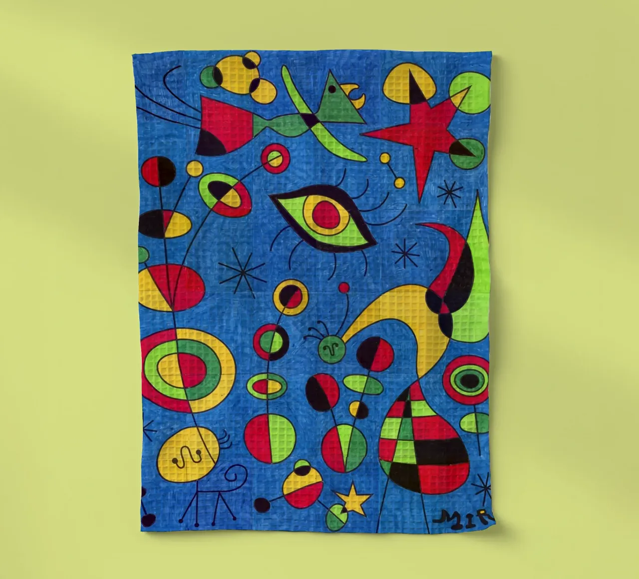Joan Miro Étoiles et yeux torchon de The Bakulans