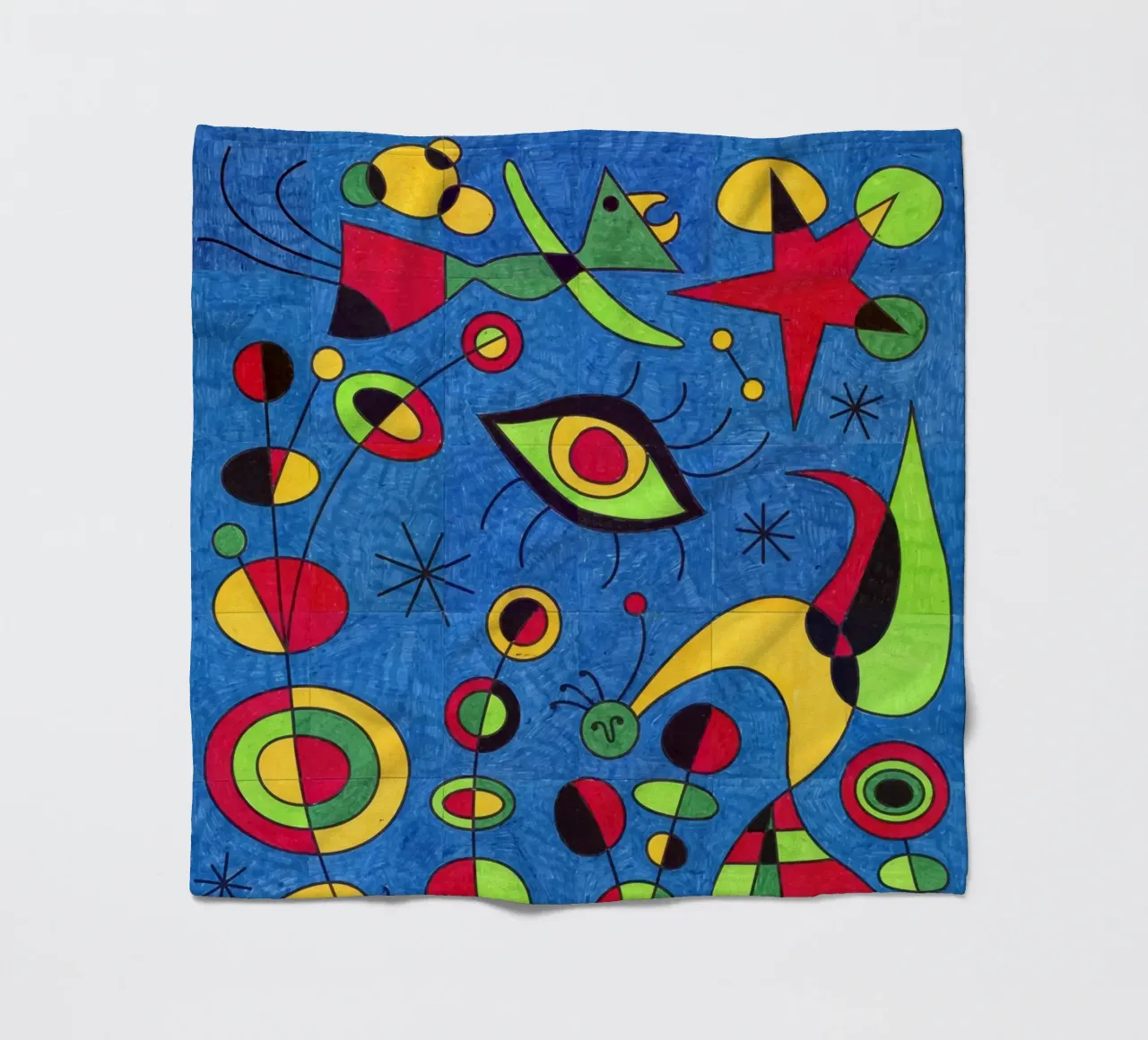 Joan Miro Stelle e occhi coperta in pile da The Bakulans