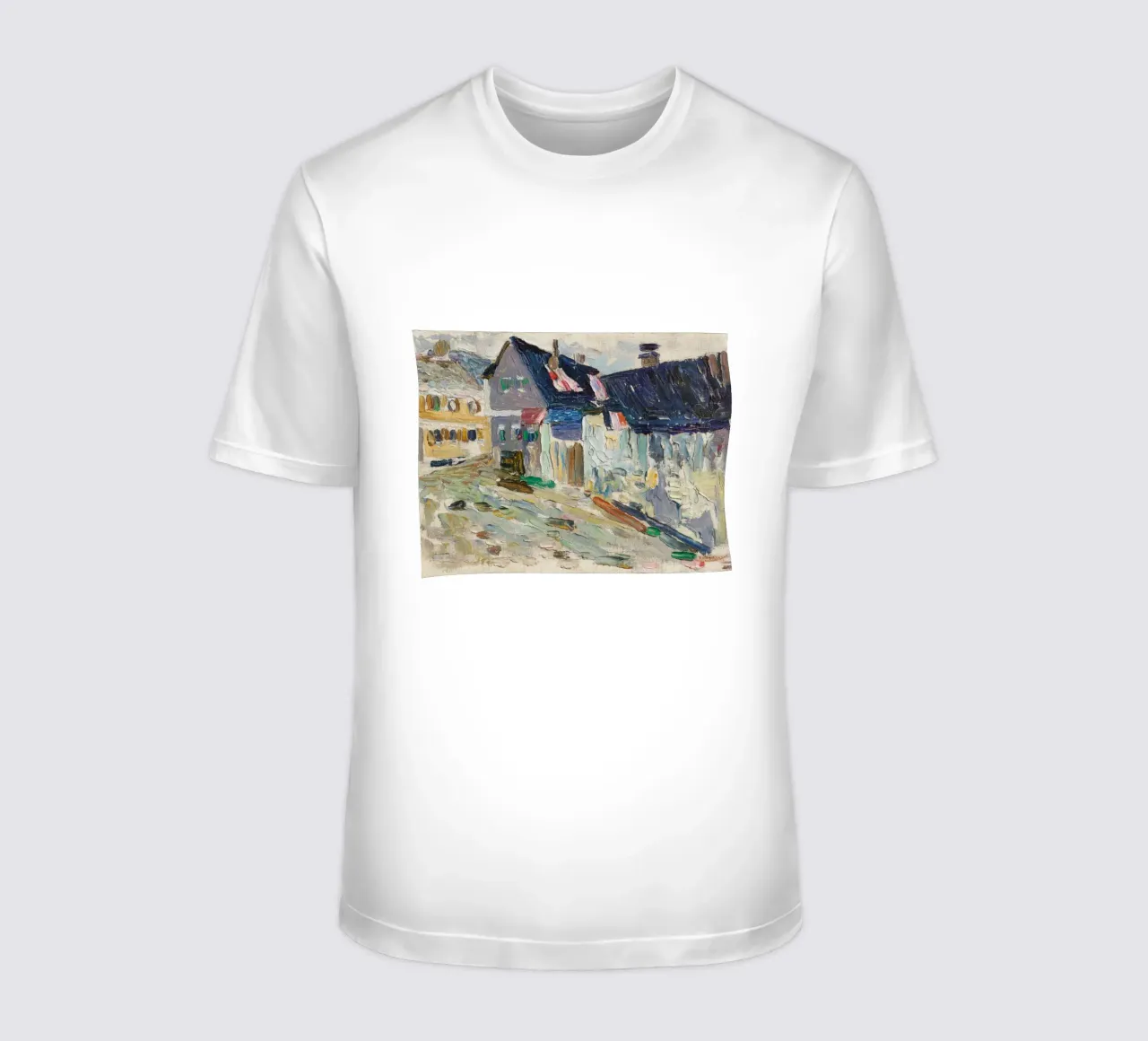 camino di recinzione della casa in pietra t-shirt da lara shop