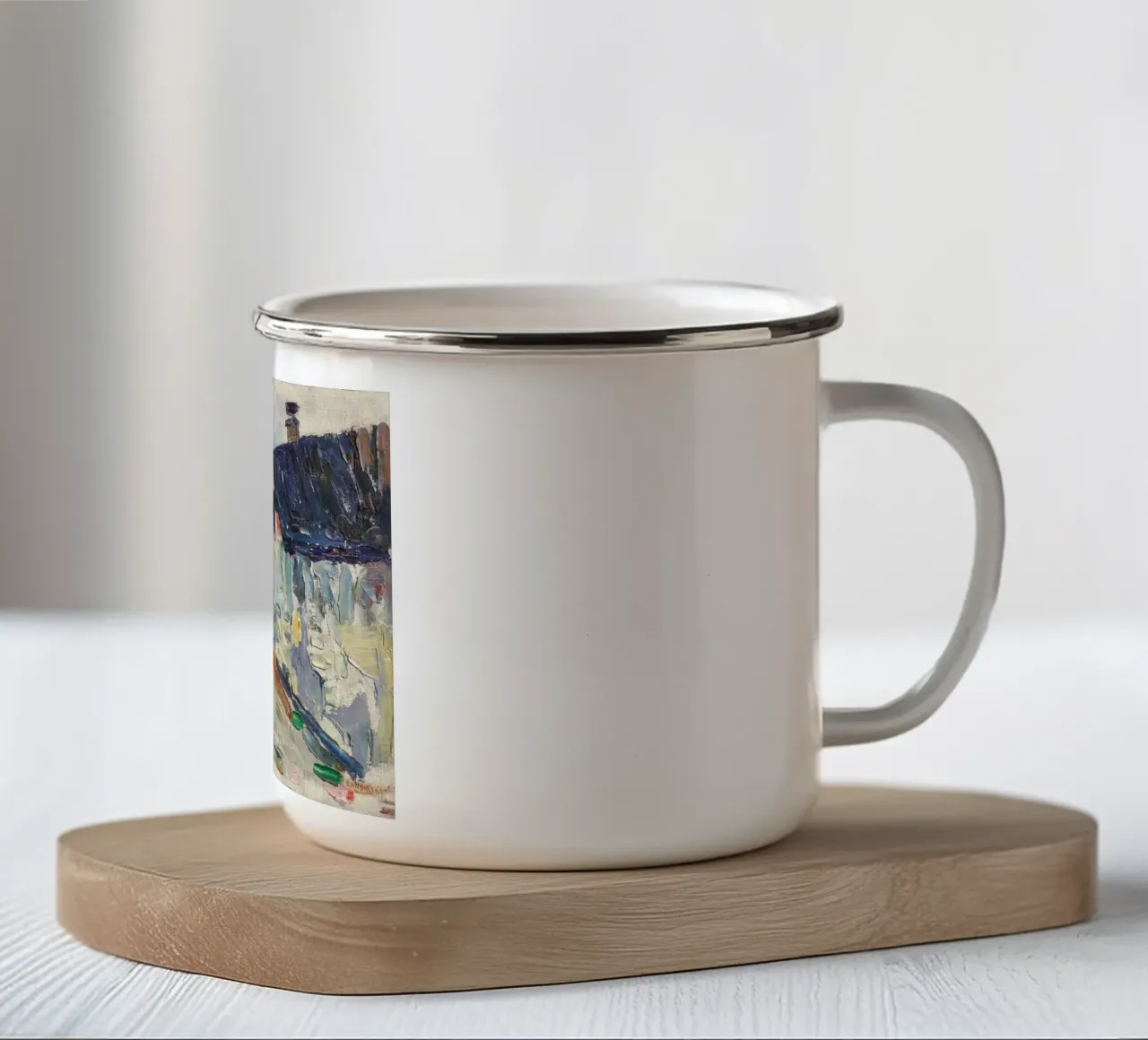 camino di recinzione della casa in pietra tazza in smalto da lara shop