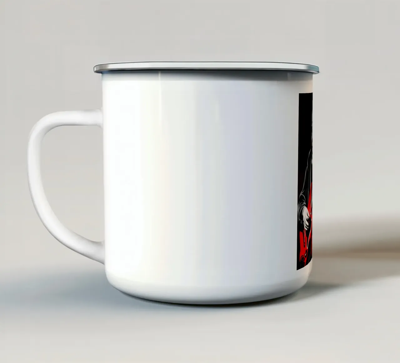 angus young Ac/Dc I'M A Rolling Thunder Art tazza in smalto da music soul