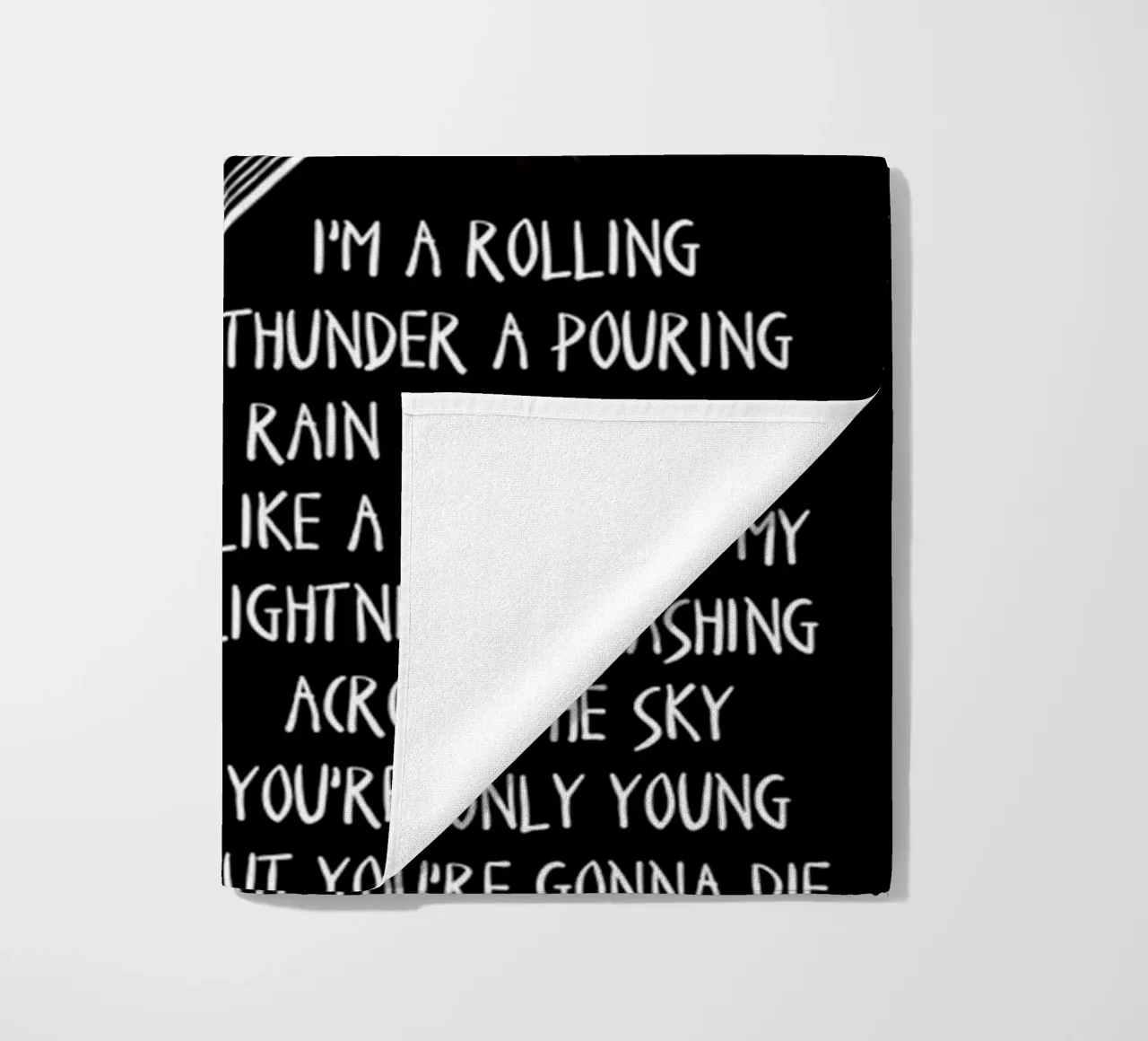 angus young Ac/Dc I'M A Rolling Thunder Art telo mare da music soul