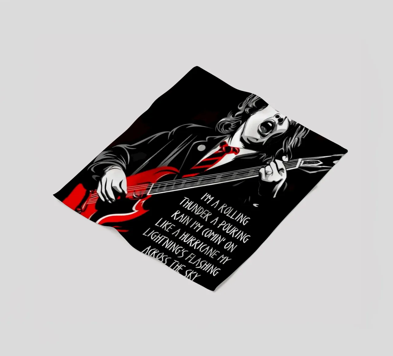 angus young Ac/Dc I'M A Rolling Thunder Art coperta in pile da music soul