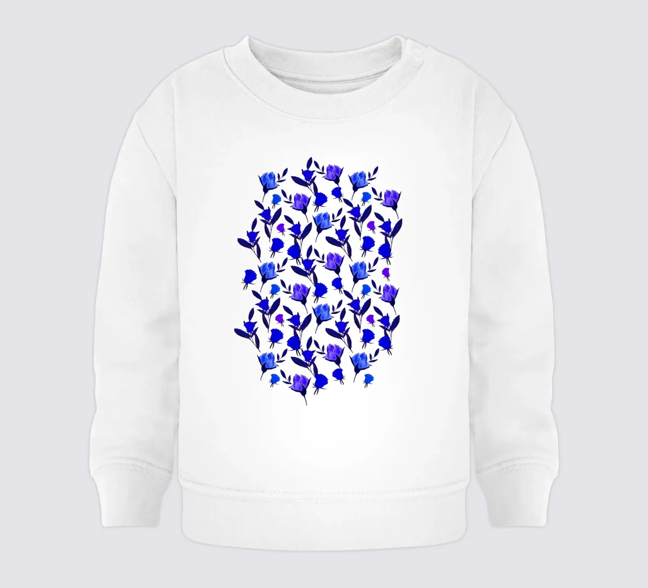 Rosebud Print Azul Cobalto sudadera de bebé de SilverPegasus