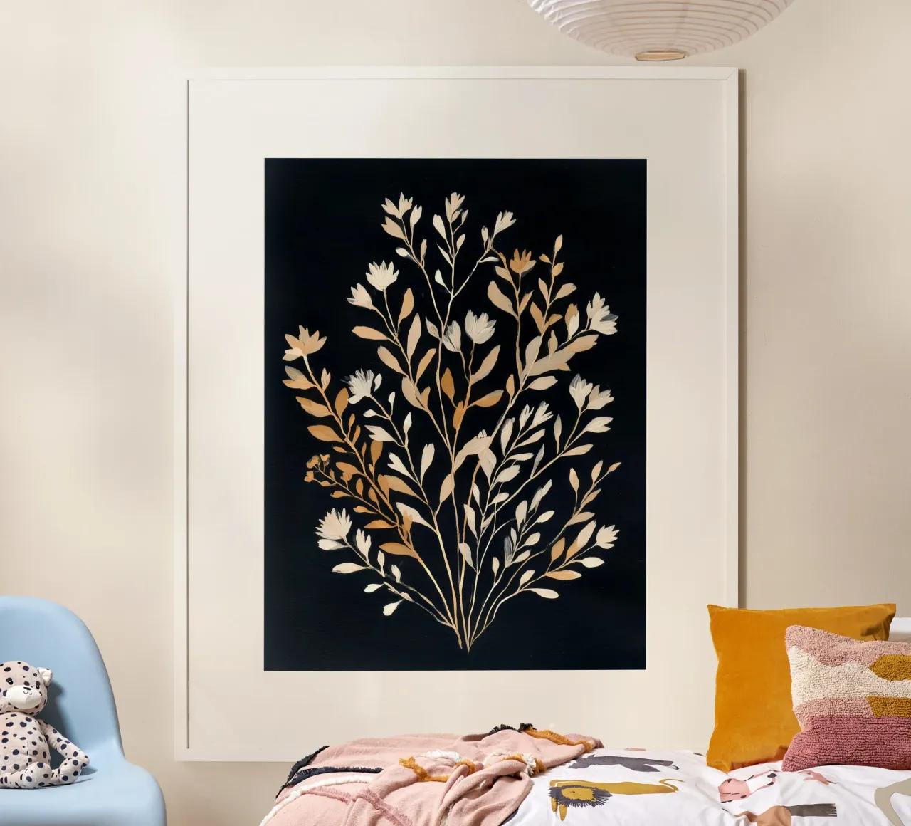 Giardino notturno in fiore poster con telaio in plastica da Seed & Signal