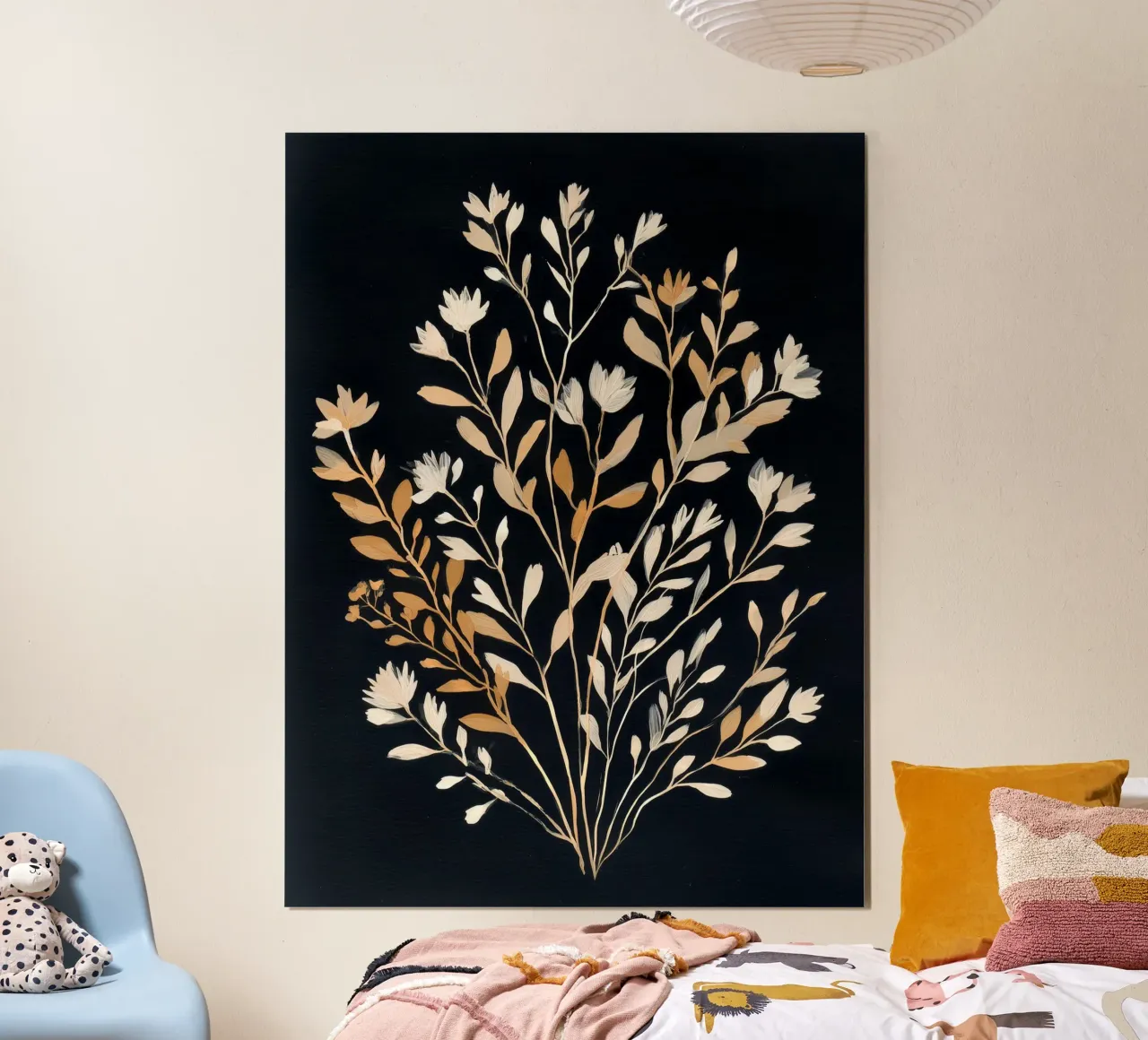 Giardino notturno in fiore poster con telaio in plastica da Seed & Signal