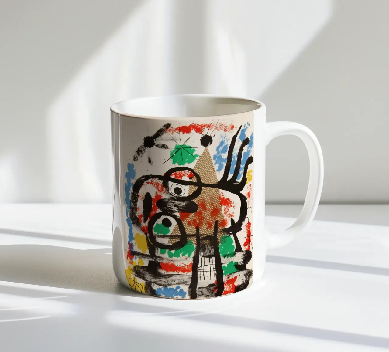 Joan Miro abstracte stijl keramische mok van The Bakulans