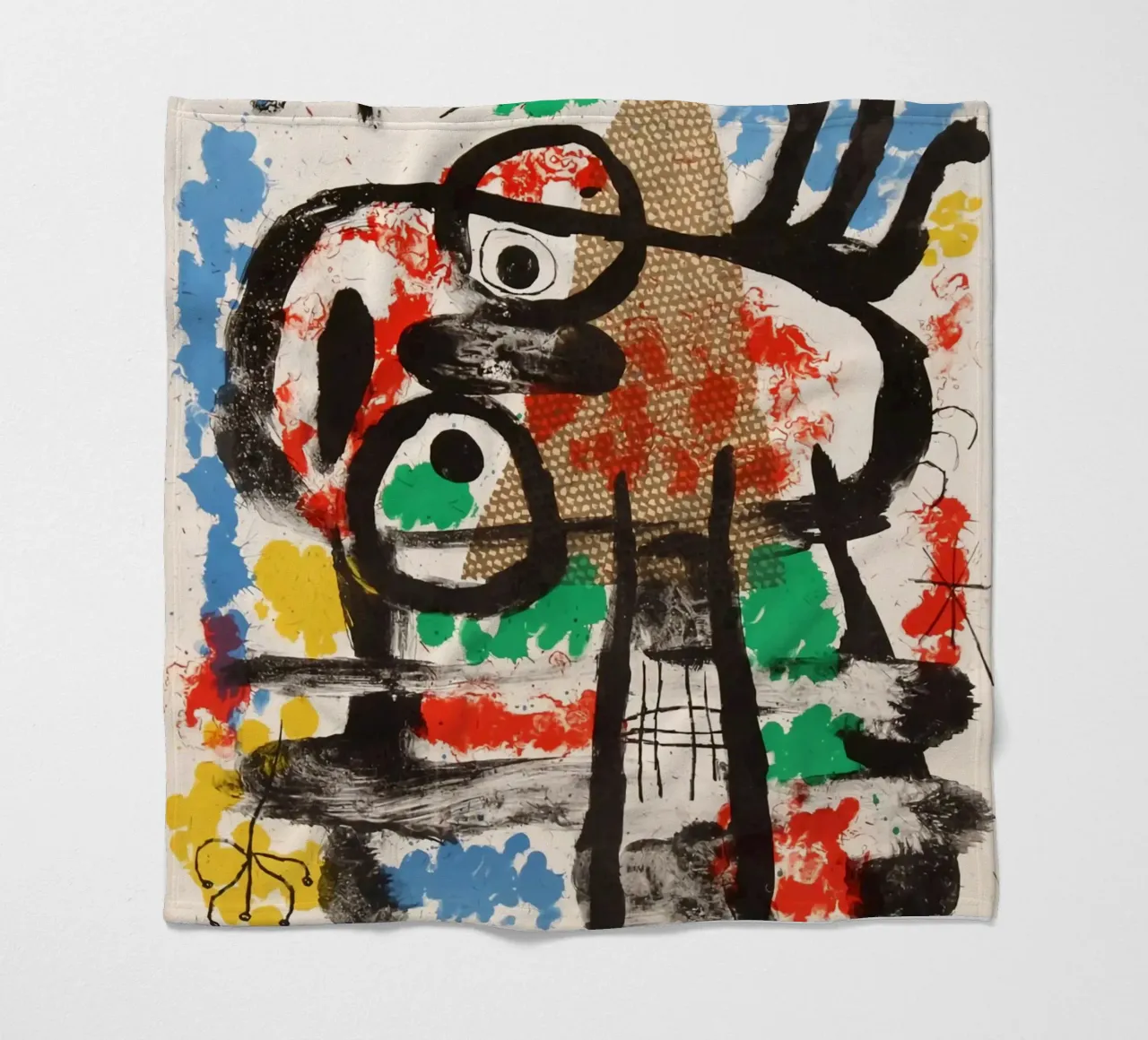 Joan Miro abstracte stijl fleecedeken van The Bakulans