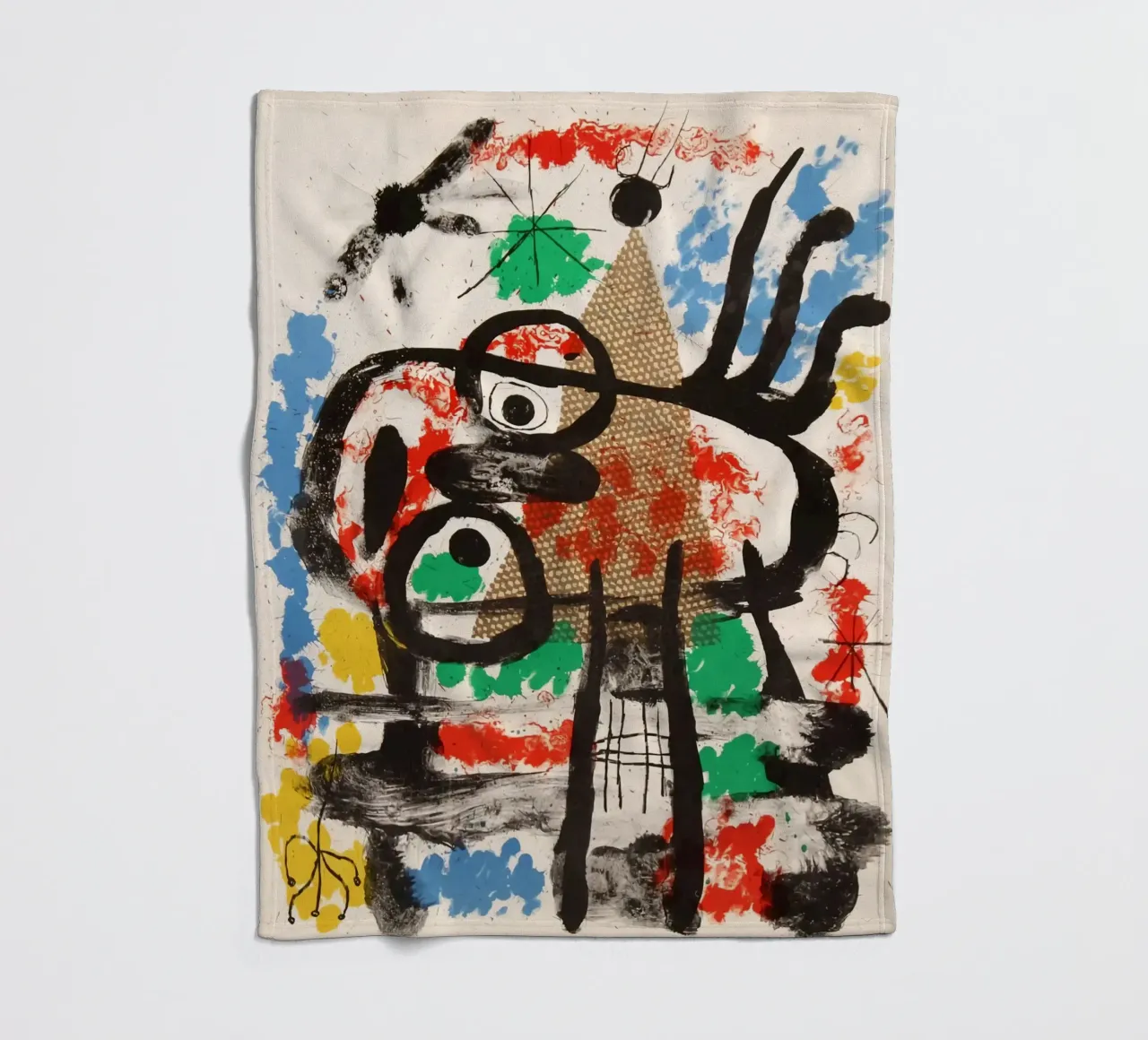 Joan Miro abstracte stijl fleecedeken van The Bakulans