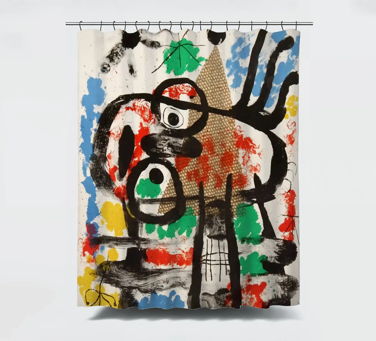 Joan Miro Abstract Style shower curtain by The Bakulans