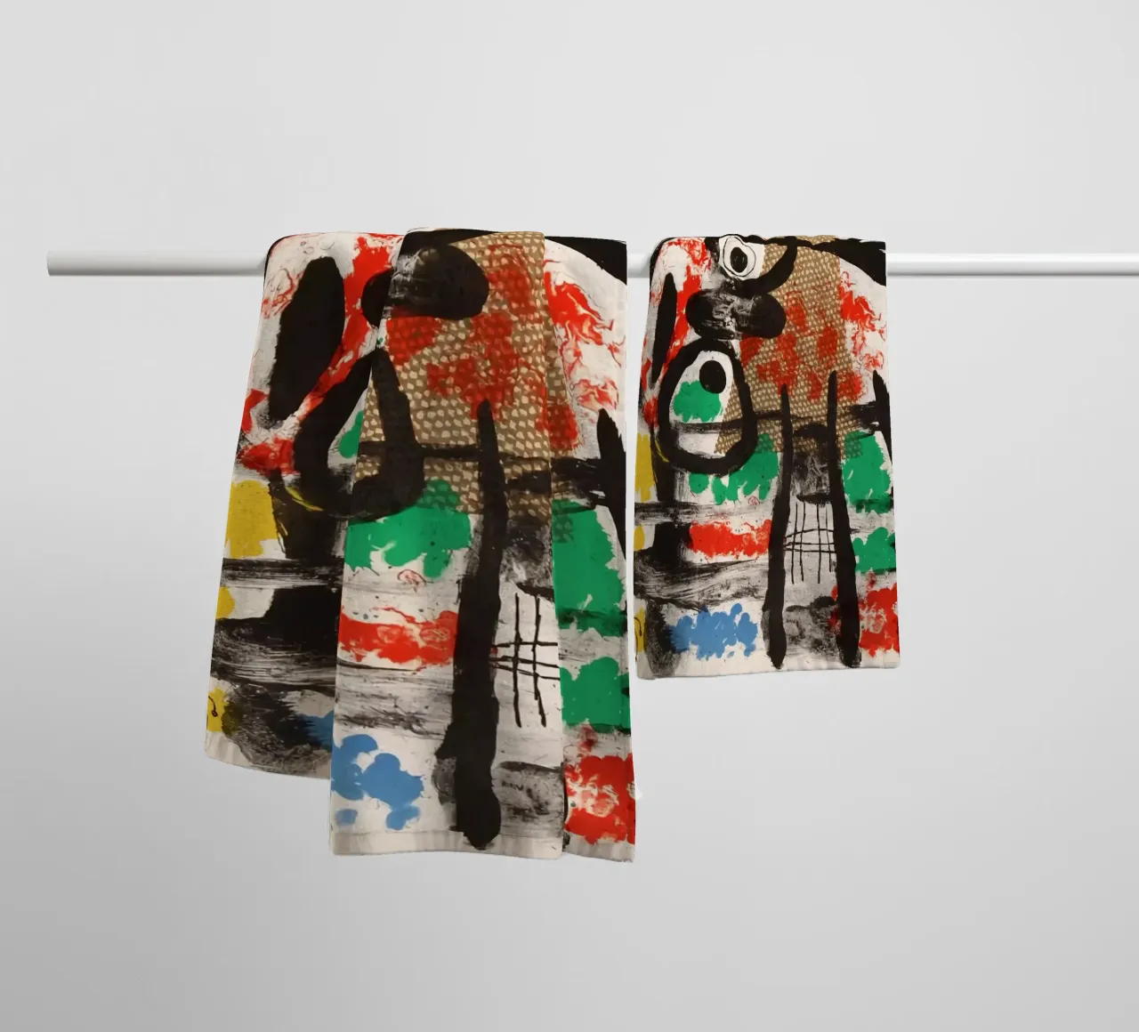 Joan Miro Abstract Style towel by The Bakulans
