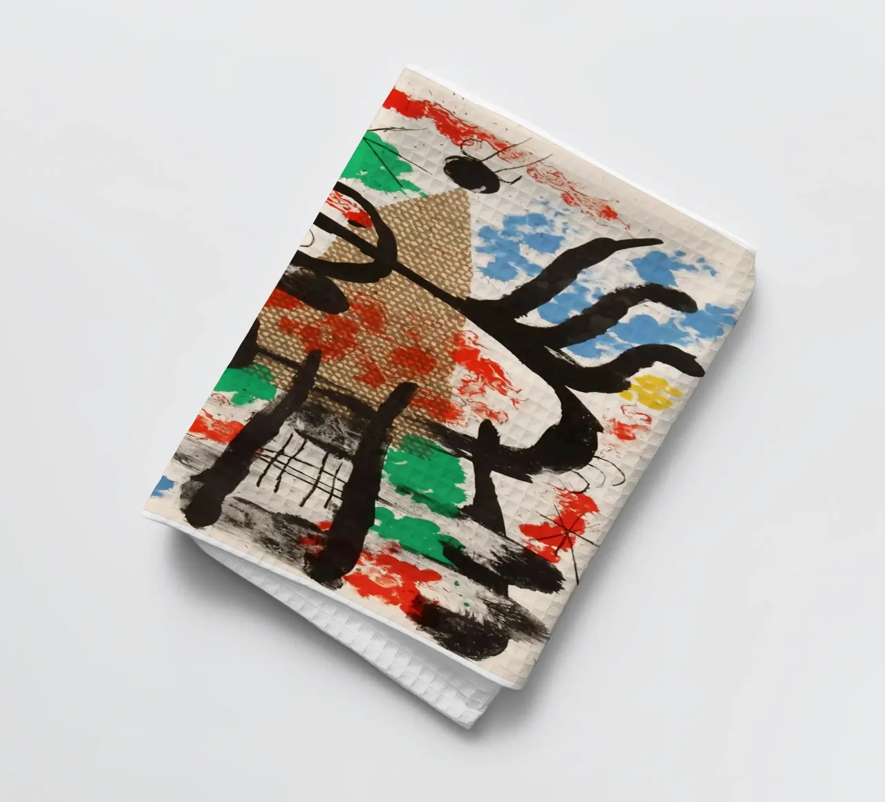Joan Miro Style abstrait torchon de The Bakulans