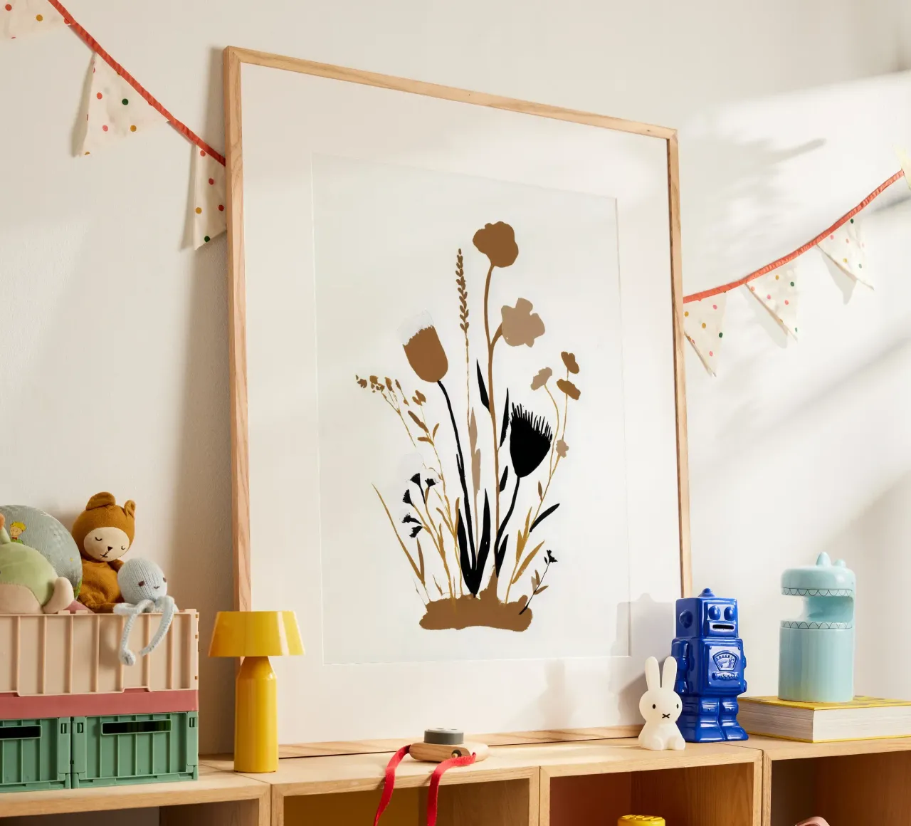 Giardino di terra poster con telaio in legno da Seed & Signal