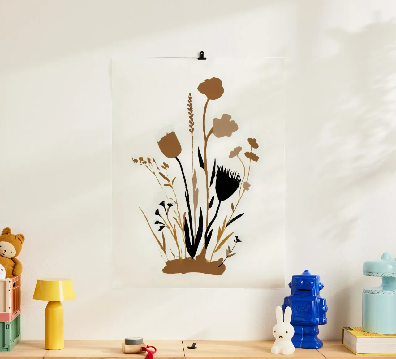 Giardino di terra poster con telaio in legno da Seed & Signal