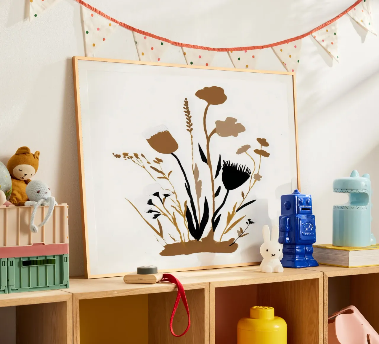 Giardino di terra poster con telaio in legno da Seed & Signal