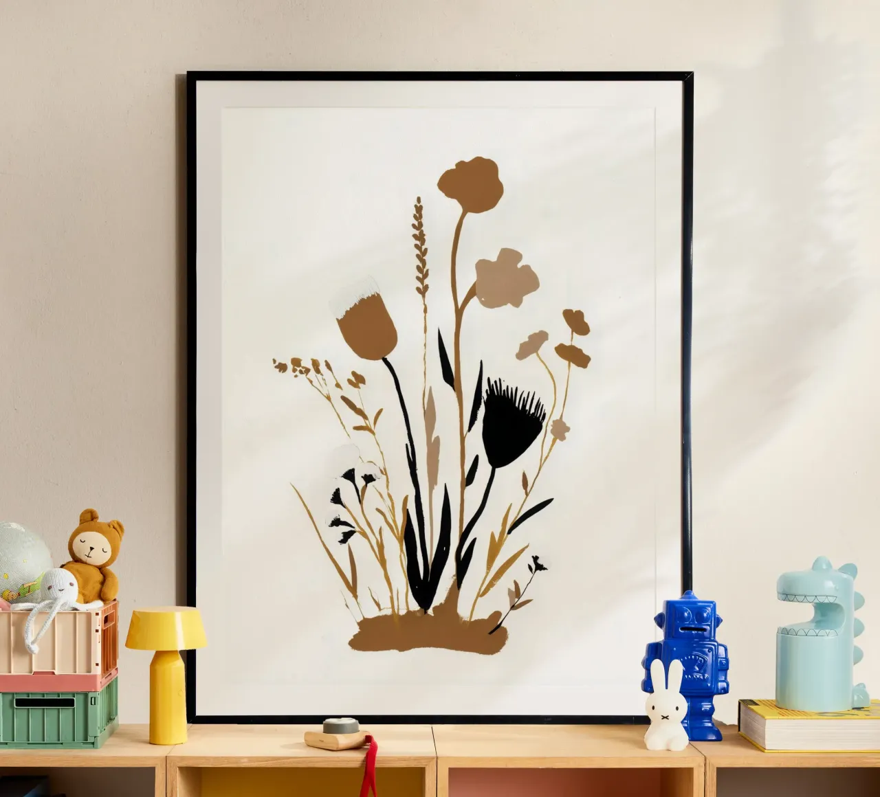 Giardino di terra poster con telaio in legno da Seed & Signal
