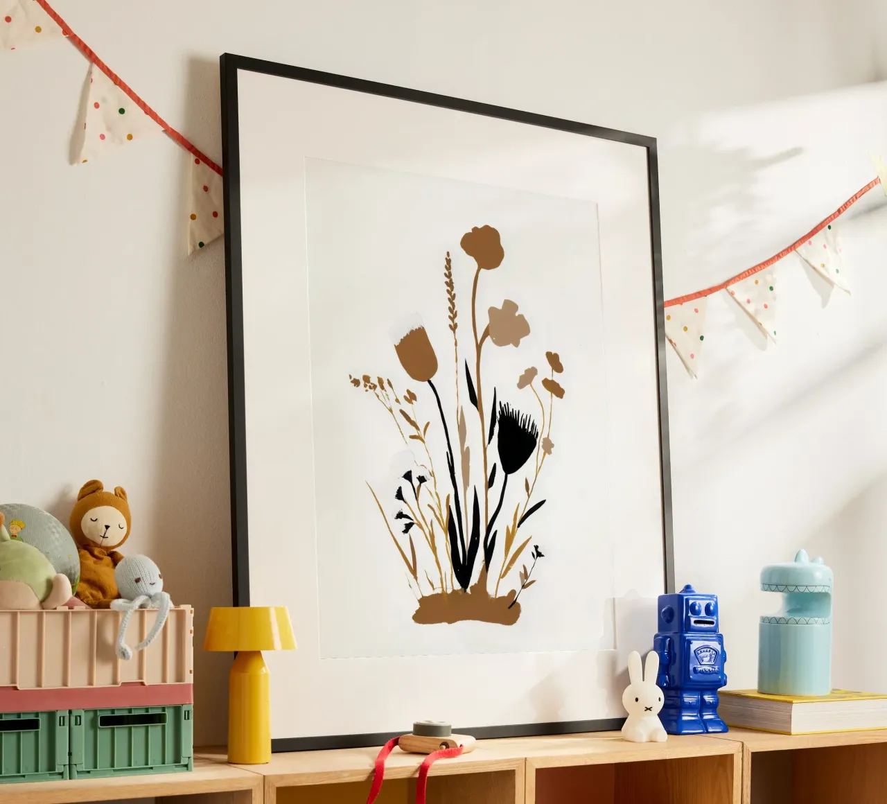 Giardino di terra poster con telaio in legno da Seed & Signal