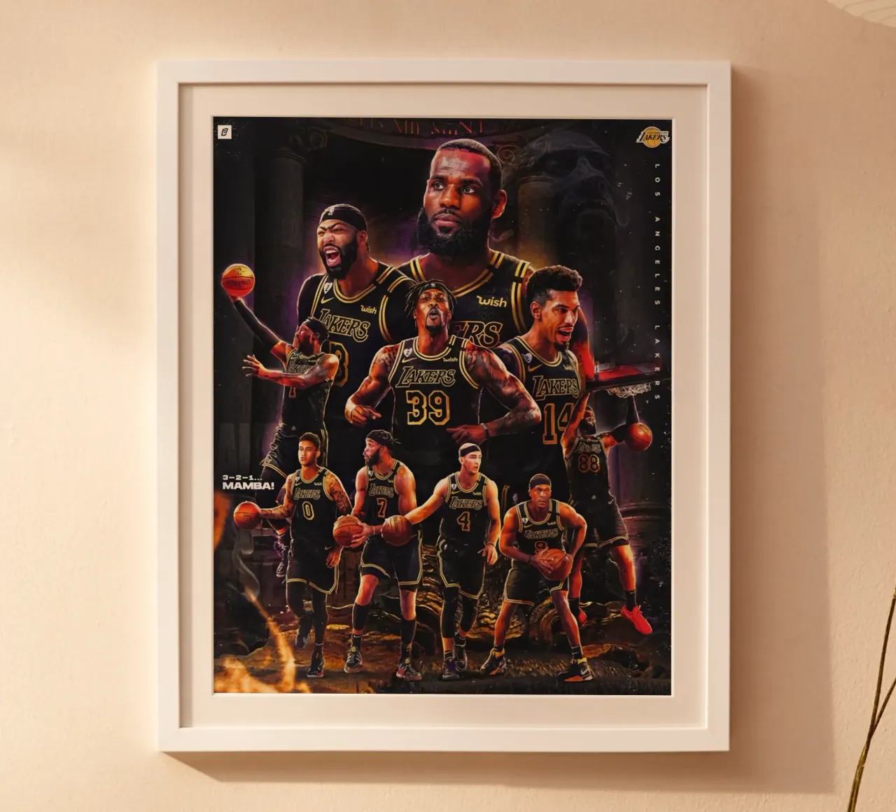 Squadra dei sogni dei Lakers poster da FAKE ARTWORK STORE