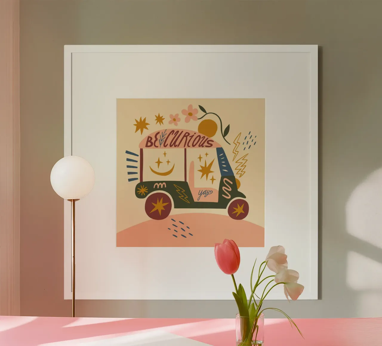 The Spirit Series No 13 poster con telaio in legno da treechild
