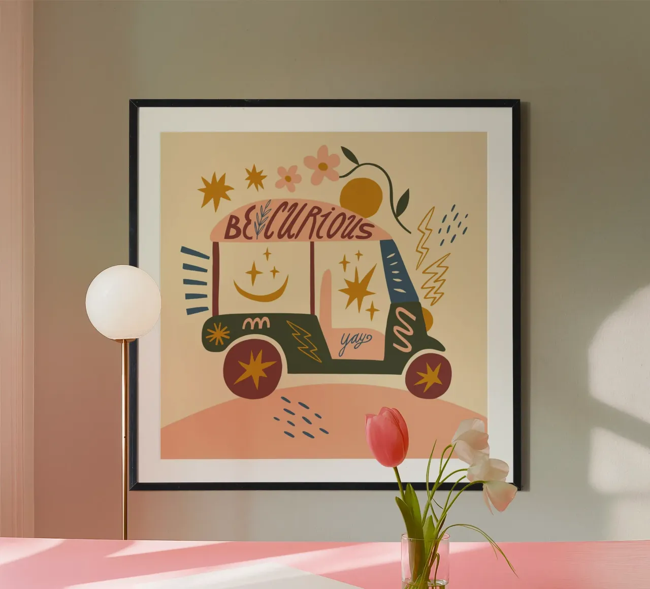 The Spirit Series No 13 poster con telaio in legno da treechild