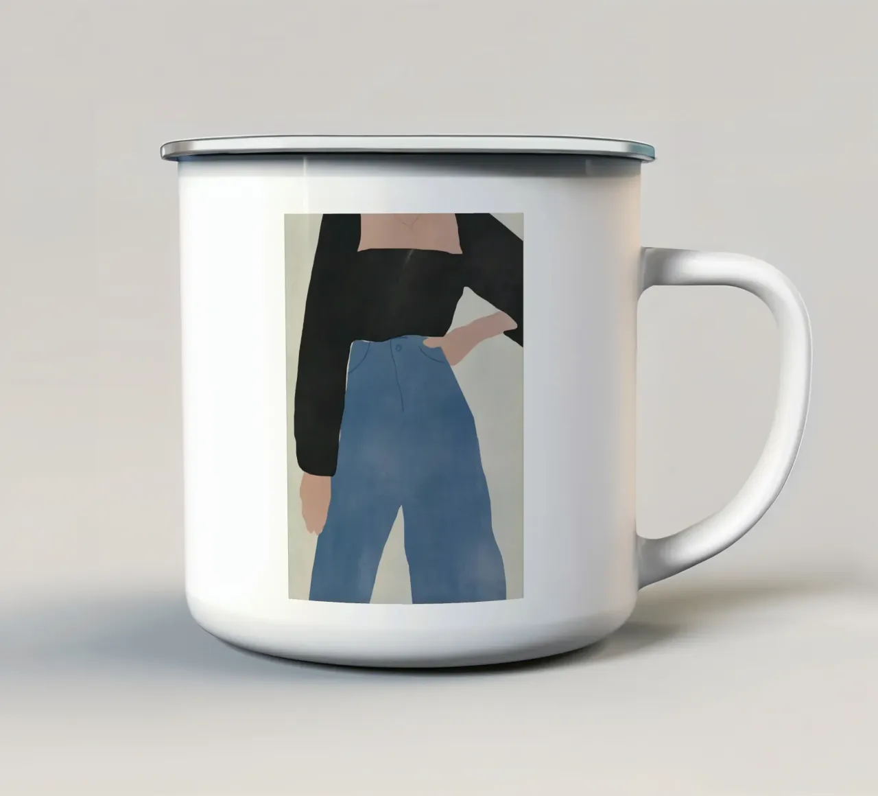 Moda figura 11 tazza in smalto da Little Dean