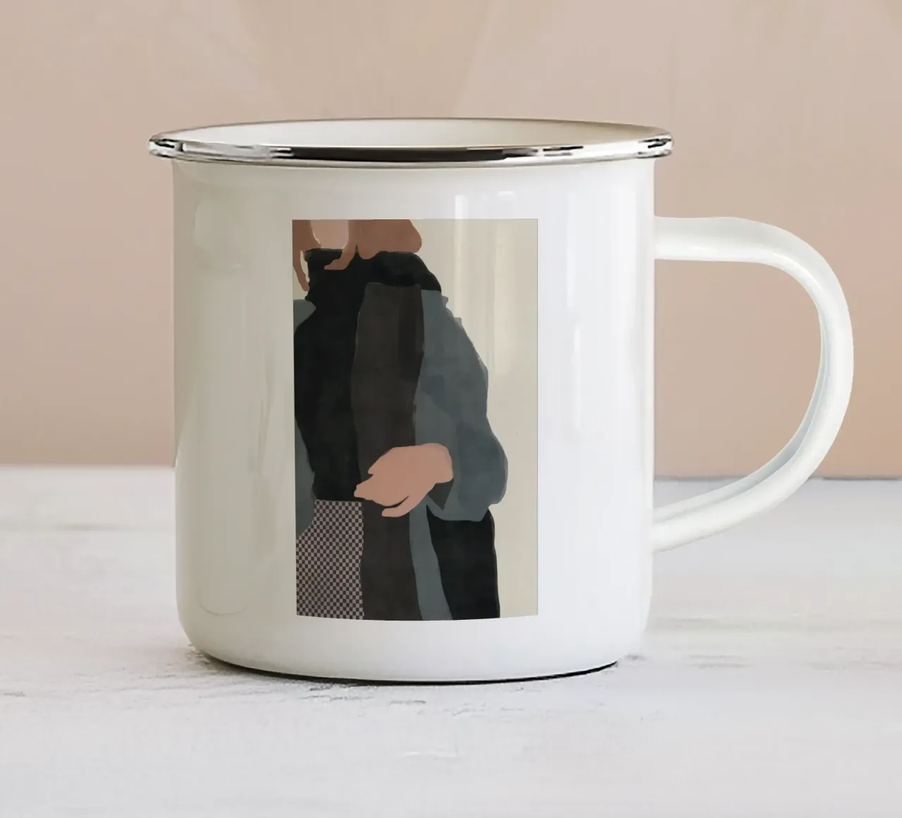 Moda figura 10 tazza in smalto da Little Dean