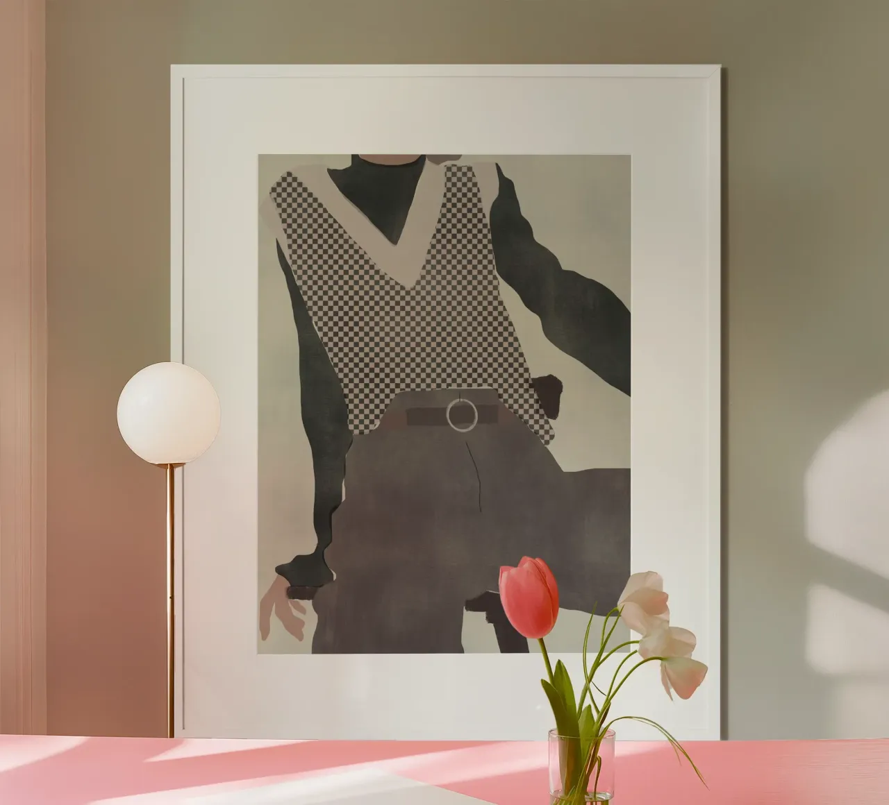 Moda figura 09 poster con telaio in alluminio da Little Dean