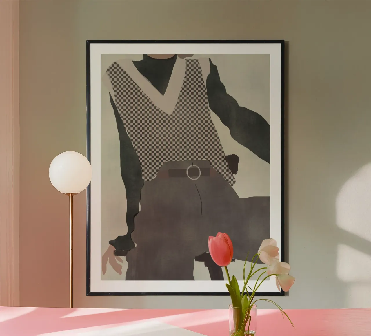 Moda figura 09 poster con telaio in alluminio da Little Dean