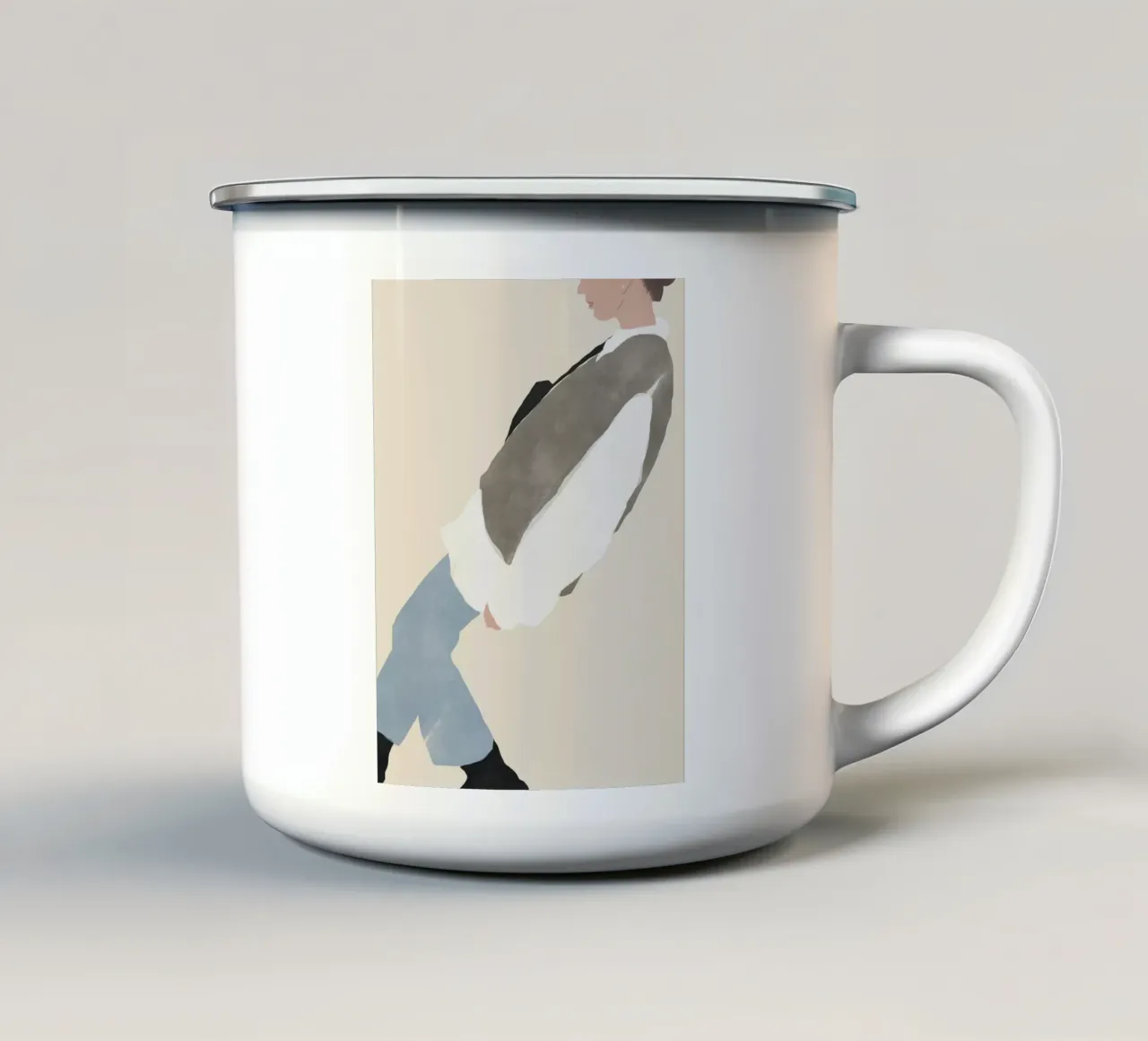 Moda figura 10 tazza in smalto da Little Dean