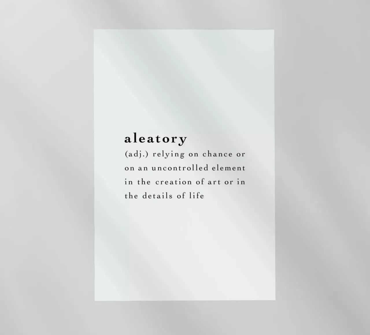 Aleatory pellicola backlit da Studio One