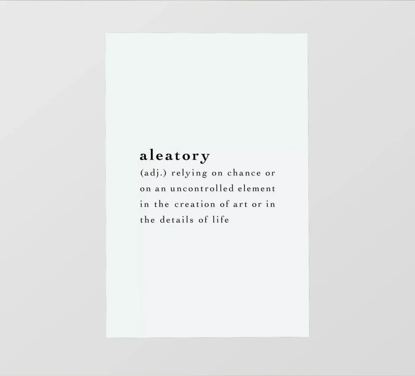 Aleatory backlit folie van Studio One