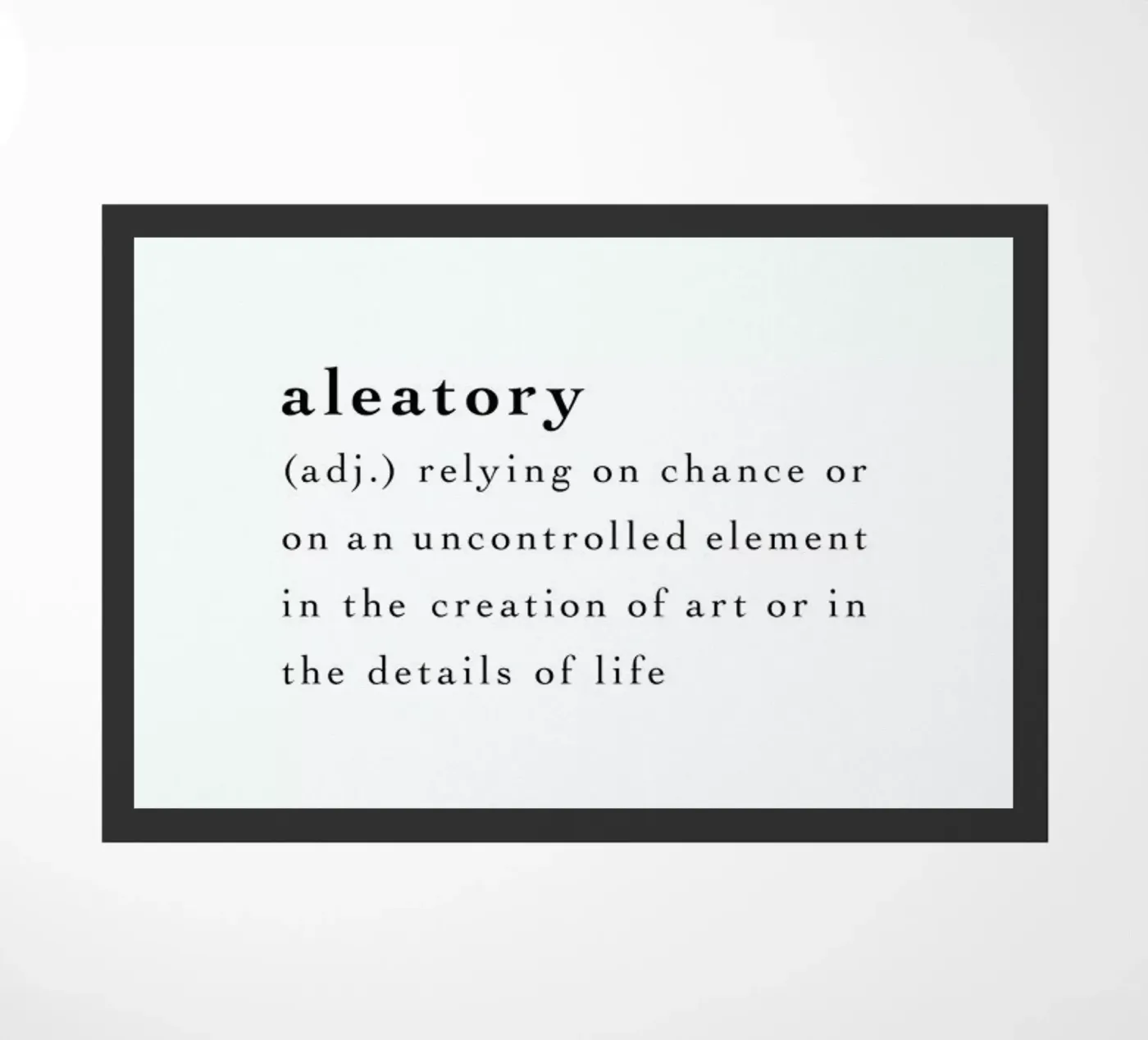 Aleatory doormat by Studio One