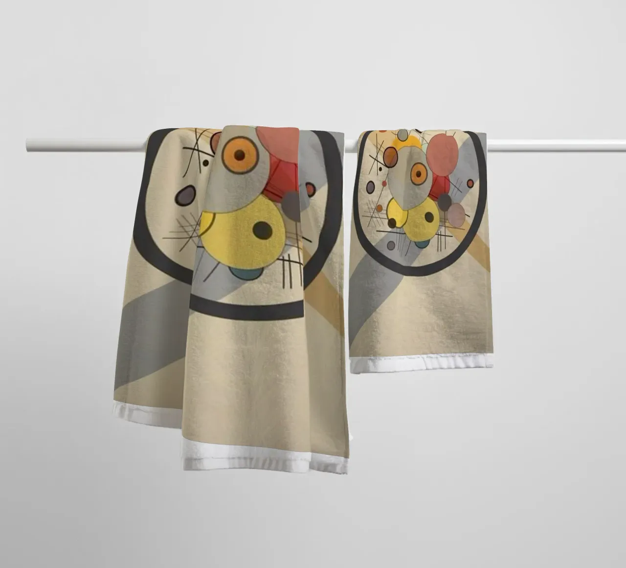 center composition circle overlay towel by lara shop