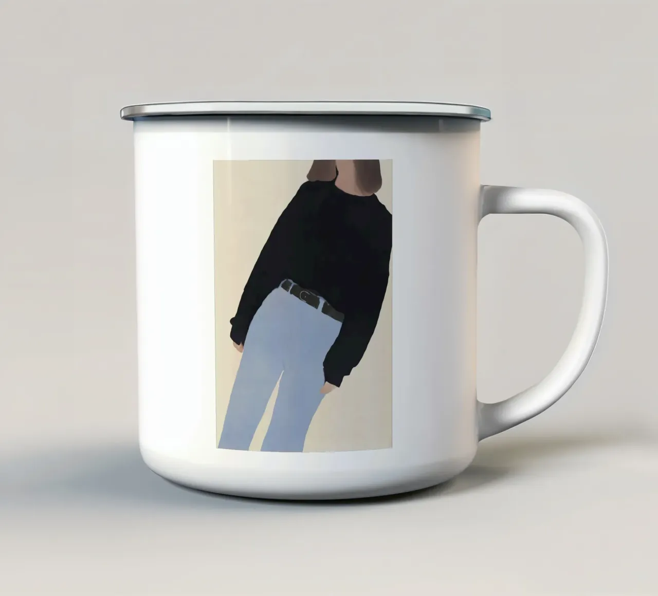 Moda figura 13 tazza in smalto da Little Dean