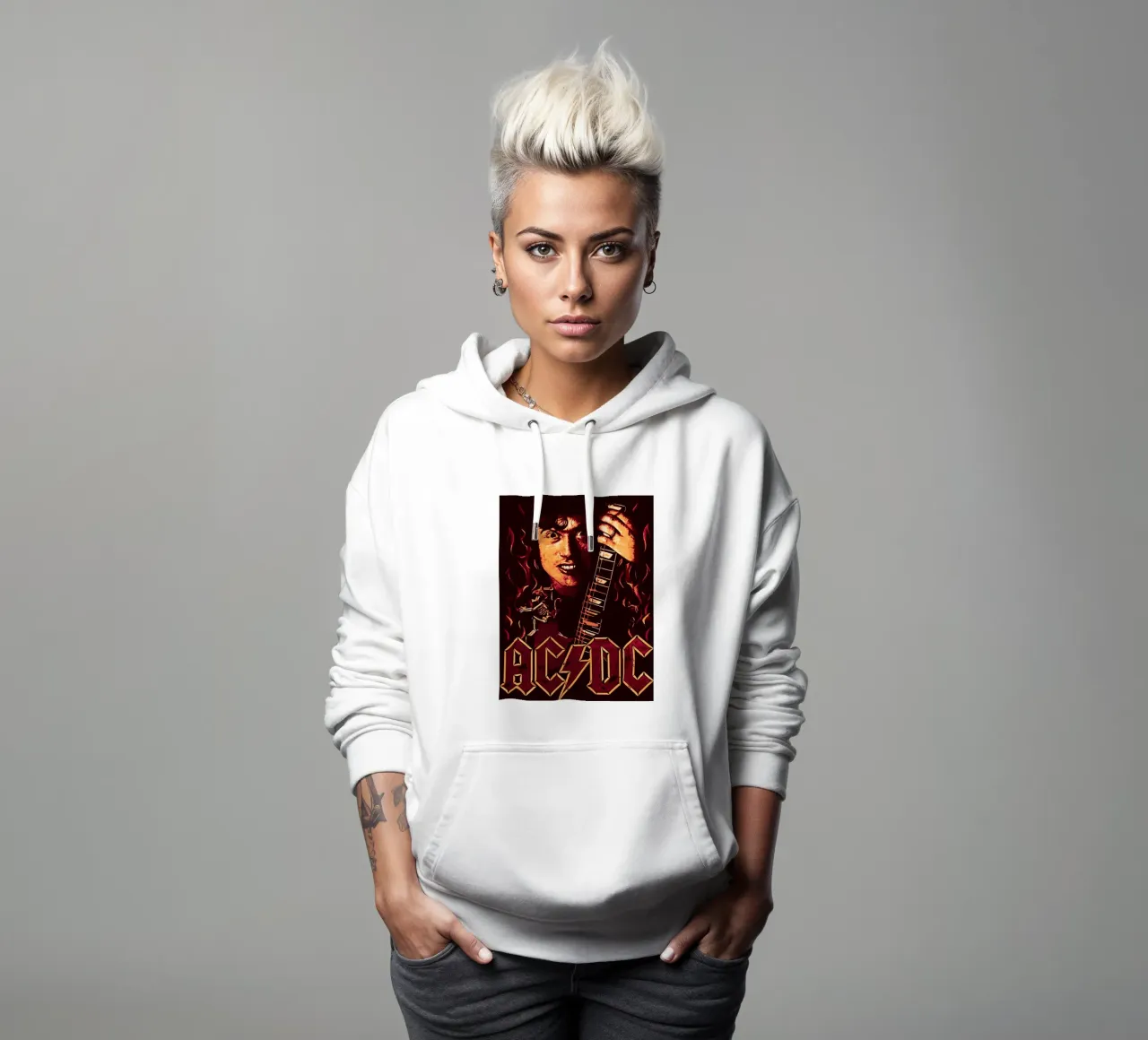 Ac Dc 1 Art felpa con cappuccio da music soul